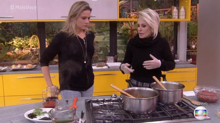 Ana Maria ensina Fernanda Gentil a preparar carne moída no "Mais Você" - Reprodução/Globo - Reprodução/Globo