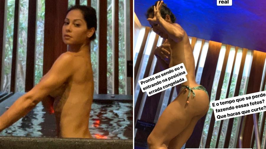 Mayra Cardi topless em piscina - Reprodução/ Instagram