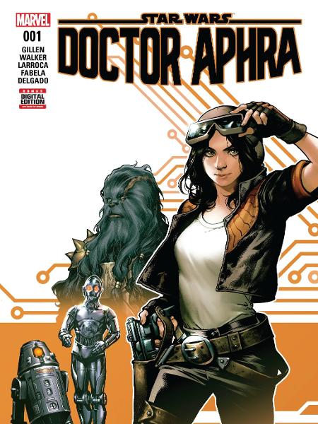 A personagem Doctor Aphra (à dir.), da saga "Star Wars", na capa da primeira edição de sua série em HQs - Reprodução