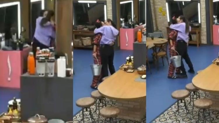 A Fazenda 2021: Aline Mineiro e Dayane Mello trocam beijos - Reprodução/Twitter - Reprodução/Twitter