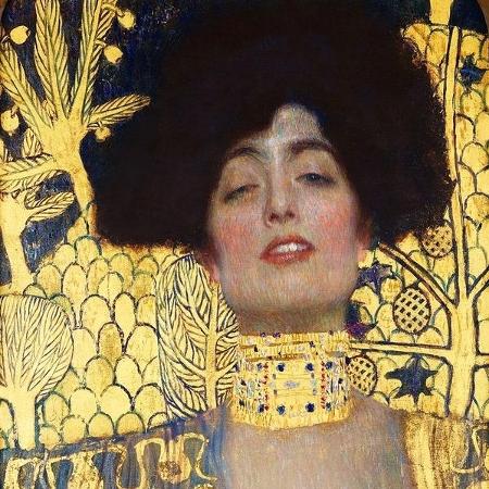 "Judith e a cabeça de Holofernes" de Gustav Klimt (1901) - Wikimedia Commons/Domínio Público
