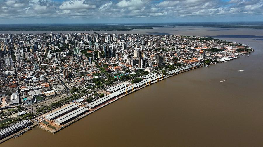 Vista áerea de Belém, sede da COP30 Vista áerea de Belém, sede da COP30