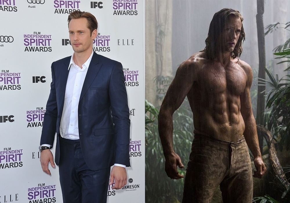 Montagem com Alexander Skarsgård em "A Lenda de Tarzan" (2016) - Feature flash Photo Agency/Shutterstock/Divulgação
