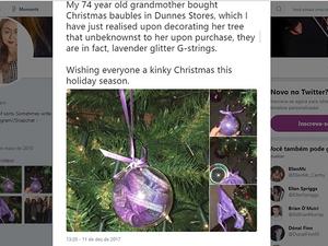 Tweet árvore com calcinhas - Reprodução/Twitter - Reprodução/Twitter