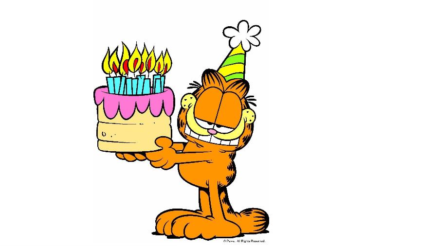Garfield completou 40 anos em 2018 - Reprodução