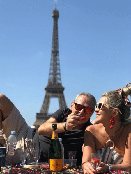 Luis Roberto e Jacy Santos curtem férias em Paris - Reprodução/Instagram