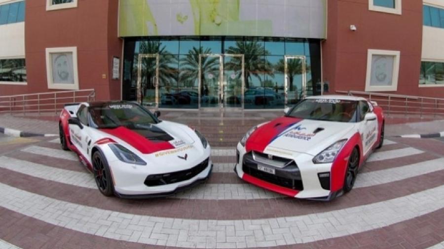 Nissan GT-R e Corvette C7 como ambulâncias em Dubai  - Divulgação