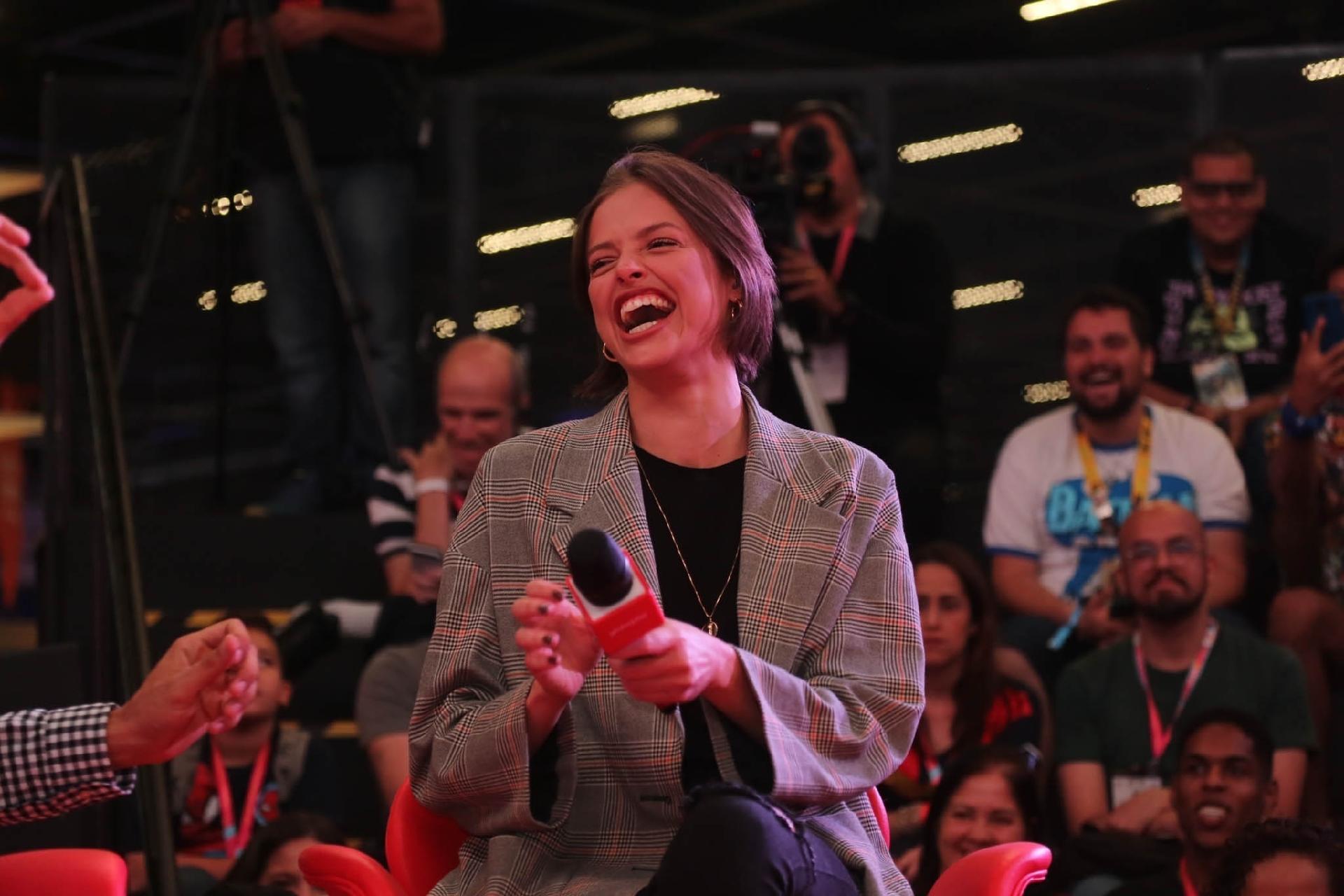 Agatha Moreira participou de painel do Globoplay no segundo dia da CCXP 2019 - Amauri Nehn/Brazil News