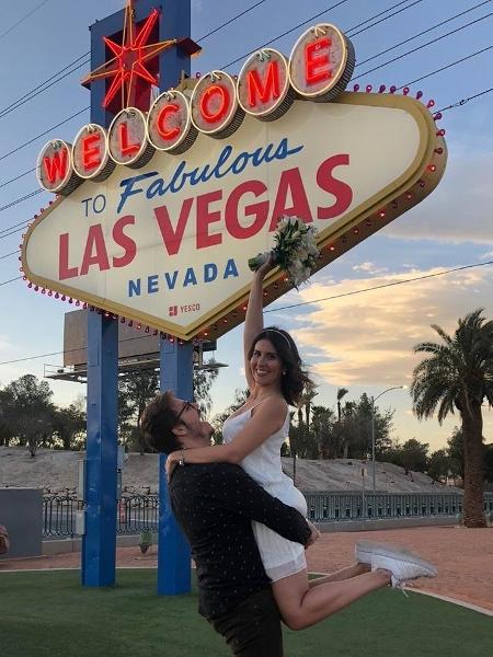 Fabio Porchat e Nataly Mega renovam votos em Las Vegas - Reprodução/Instagram