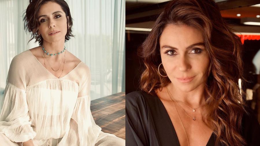 Antes e depois de Giovanna Antonelli, agora com os fios alongados - Reprodução/Instagram