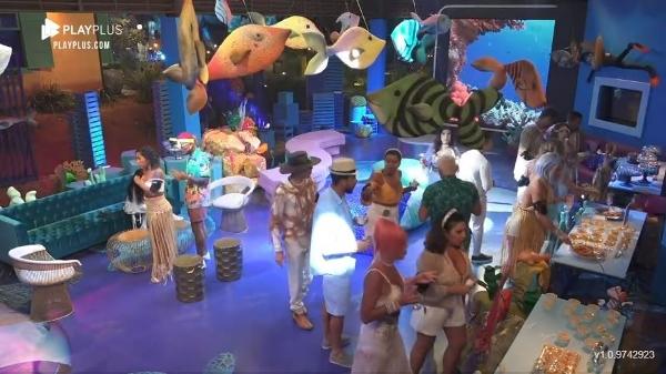 A Fazenda 2021: Decoração festa fundo do mar - Reprodução/Playplus