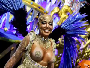 Musa da Tradição, Mulher Abacaxi diz que deseja desfilar 'só de tapa-sexo'