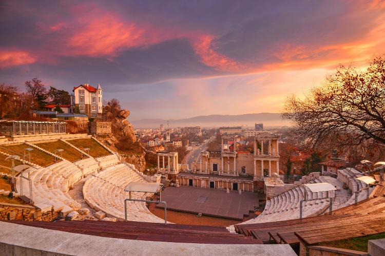 Antigo teatro de Filipópolis em Plovdiv, na Bulgária