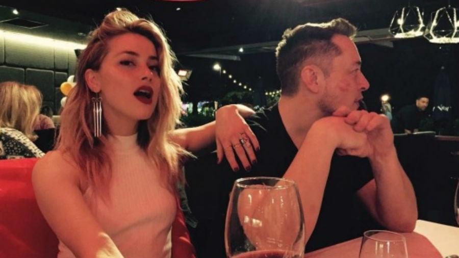 Amber Heard com o namorado, Elon Musk, em jantar na Austrália - Reprodução/Instagram/amberheard