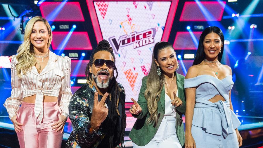 Os jurados do "The Voice Kids": Carlinhos Brow, Claudia Leite, Simone e Simaria - João Miguel Junior / TV Globo