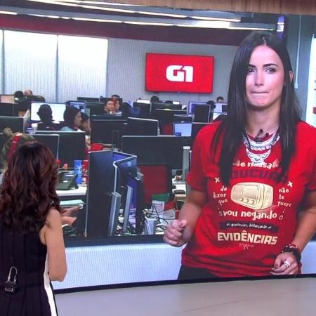 Mari Palma tenta rebolar no "Encontro" - Reprodução/TV Globo - Reprodução/TV Globo