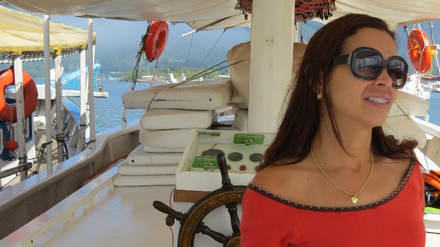 Giselle, 38, é barqueira em Paraty: uma das poucas mulheres no cais da cidade - Arquivo pessoal