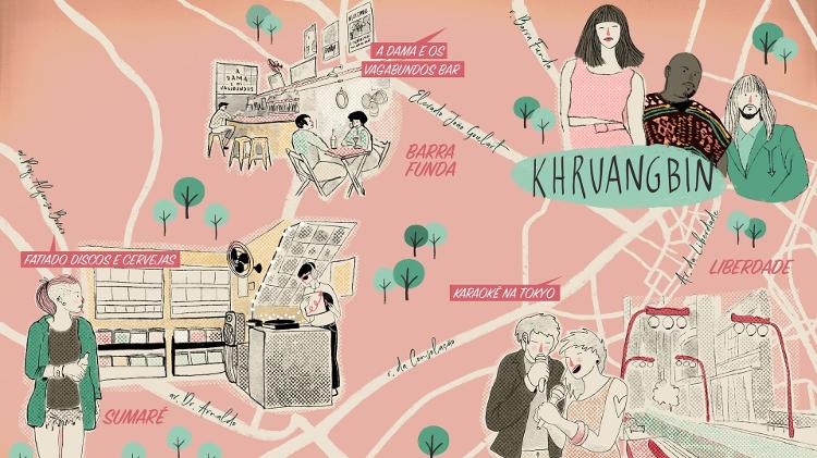 Mapa Khruangbin - Reprodução - Reprodução