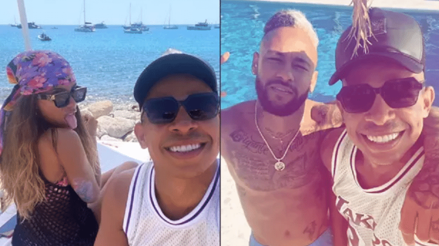 Erik Marçal posa ao lado de Anitta e Neymar em Ibiza - Reprodução/Instagram @erikmarcalg