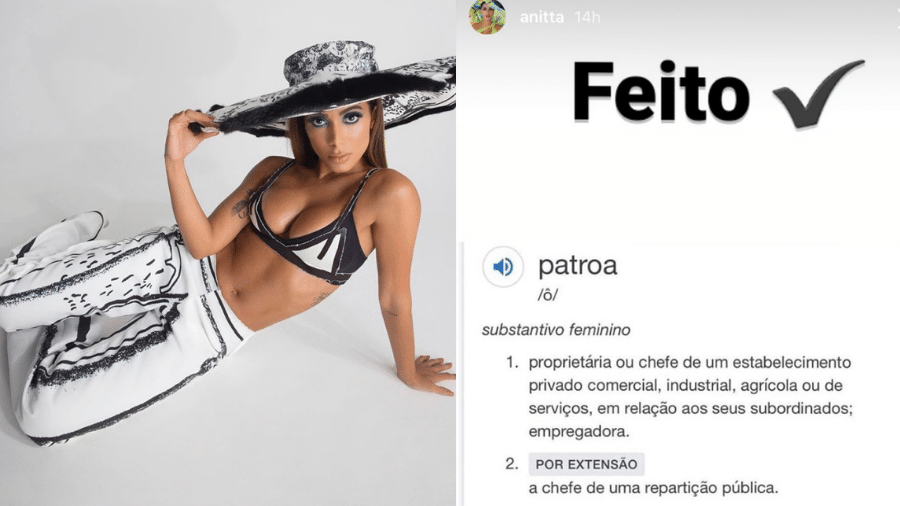 Anitta comemorou mudança após denunciar verbete machista na última semana - Reprodução/Instagram/@anitta