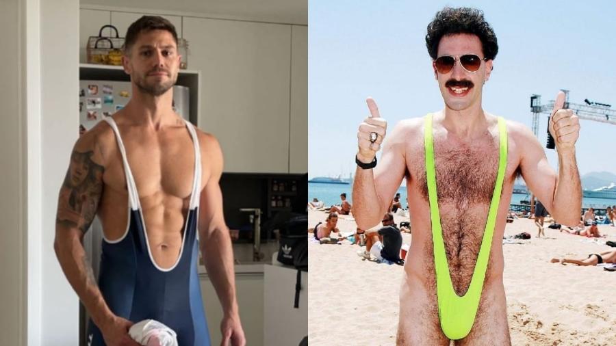 Mari Gonzalez brinca e compara Jonas Sulzbach com Borat - Reprodução/Instagram e Divulgação