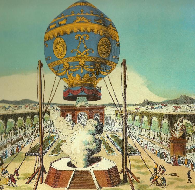 O invento dos irmãos franceses Montgolfier