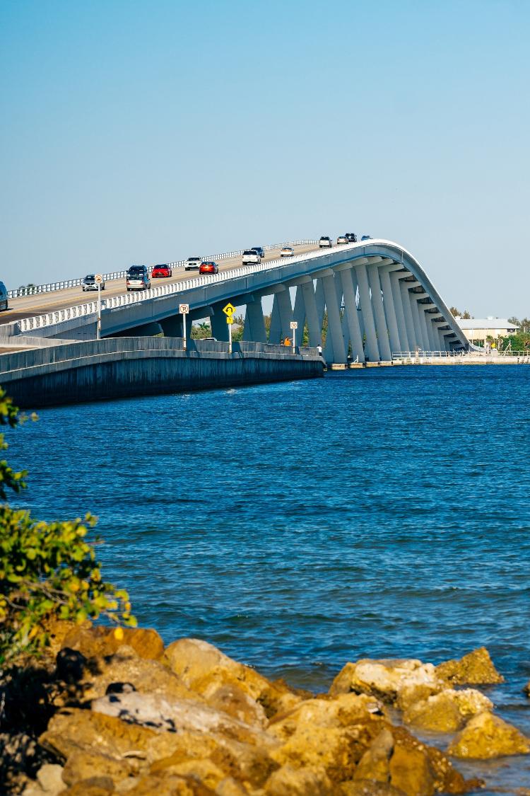 Sanibel Causeway: a rodovia conecta a Ilha Sanibel ao continente da Flórida, em Punta Rassa