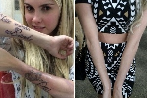 Bárbara Evans com as tatuagens, em 2013, e sem as tatuagens, em 2016 - Montagem/Reprodução/Instagram/Felipe Abílio/UOL - Montagem/Reprodução/Instagram/Felipe Abílio/UOL