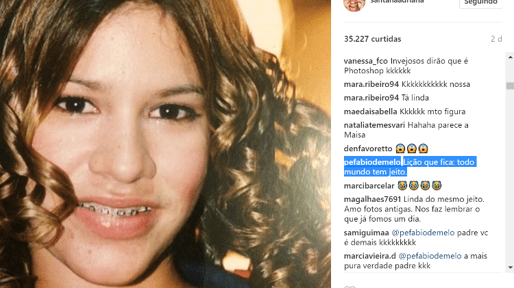 Padre Fábio de Mello brinca com Adriana Sant'Anna - Reprodução/Instagram - Reprodução/Instagram