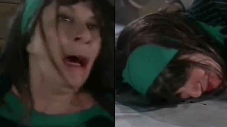 Globo corta cena de "Senhora do Destino" em que Nazaré tem rosto desfigurado por Maria do Carmo - Montagem/Reprodução/TV Globo - Montagem/Reprodução/TV Globo