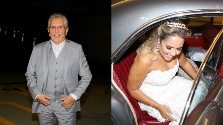 Carlos Alberto de Nóbrega e Renata Domingues se casaram em São Paulo - AgNews/Montagem UOL - AgNews/Montagem UOL