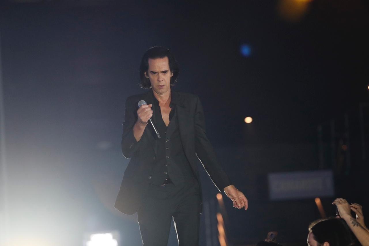 O cantor australiano Nick Cave faz show em São Paulo, no Espaço das Américas, com seu grupo The Bad Seeds - Lucas Lima/UOL