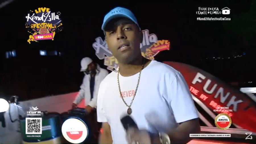O MC MM canta na live do Festival Kondzilla em casa - YouTube / Reprodução