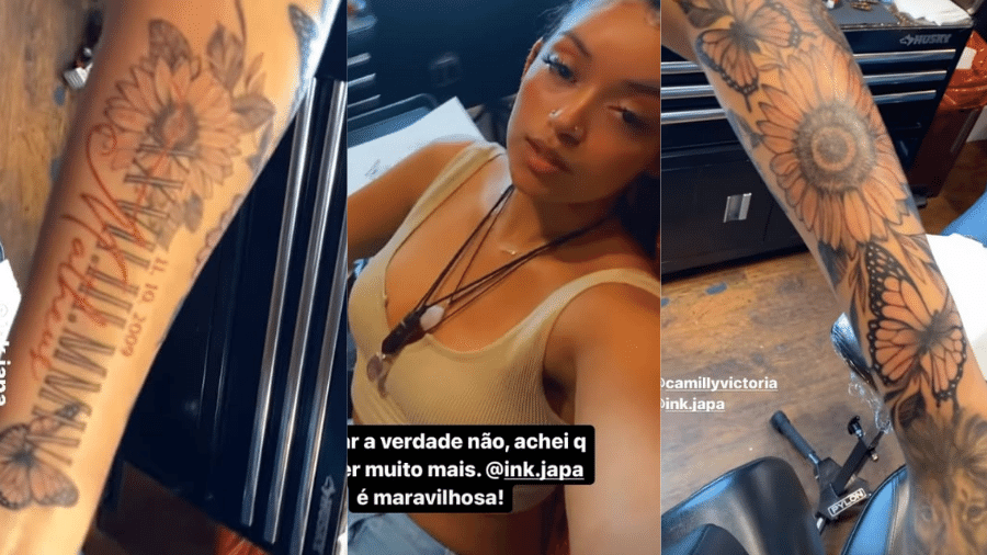 Camilly Victória cobriu todo o antebraço de tatuagens - Reprodução/Instagram
