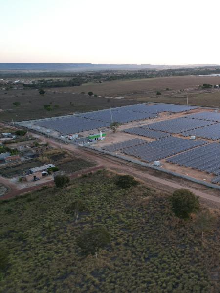 A usina solar da Sicredi, em Nova Xavantina (MT) - Divulgação