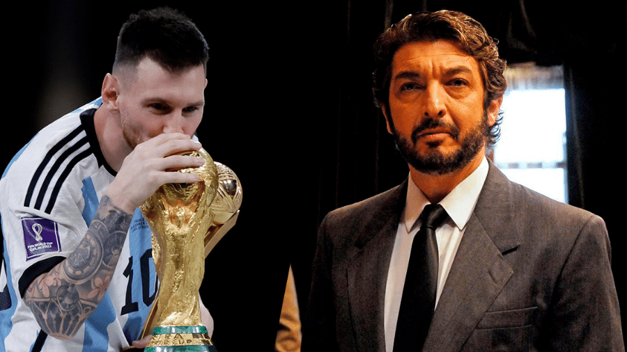 Será Ricardo Darín o Lionel Messi do cinema argentino?  - Montagem sobre reprodução/Twitter/@fifaworldcup_pt e divulgação/Sony Pictures Classics