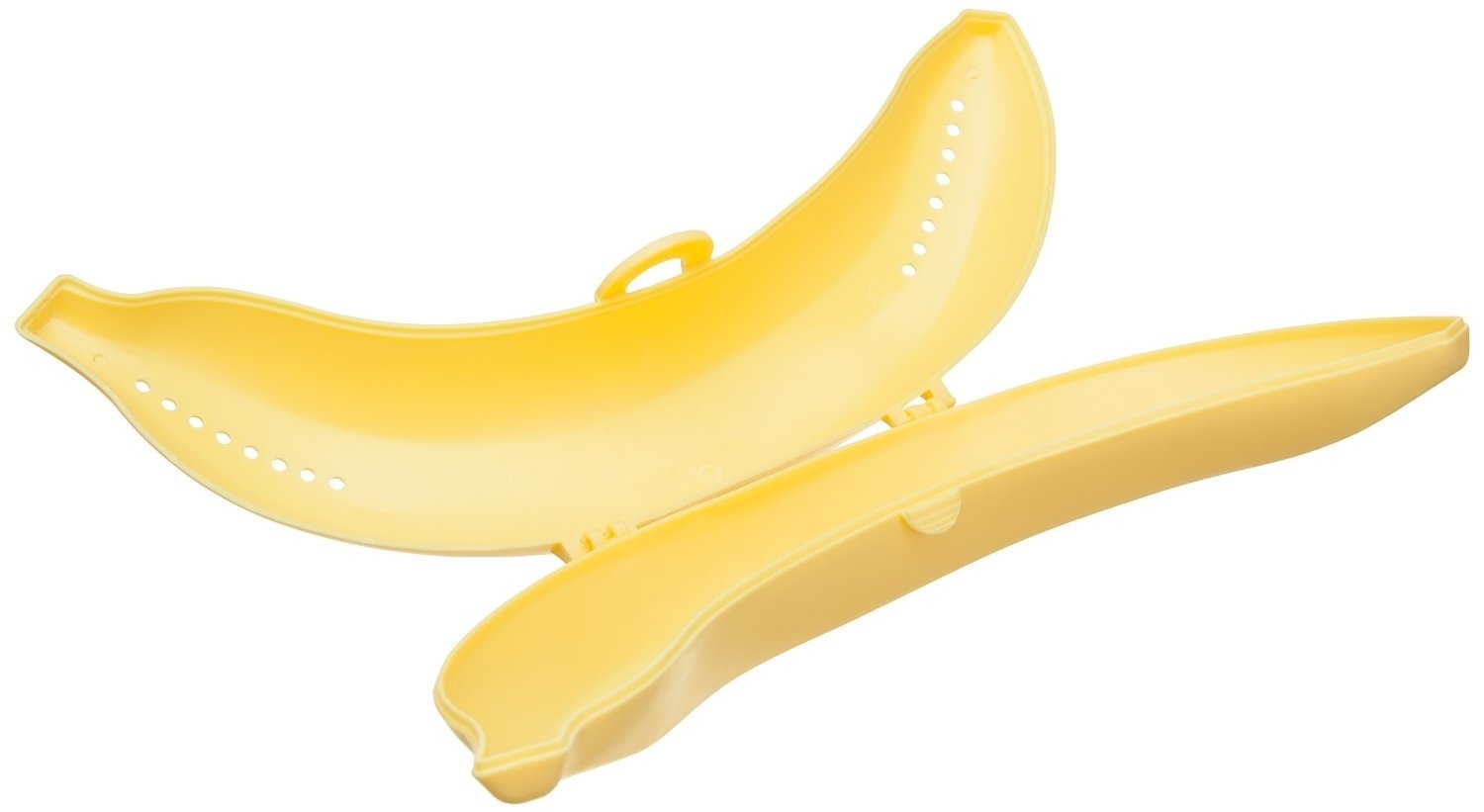 Pote para banana Fackelmann, de plástico, que promete manter a fruta fresquinha e em bom estado até o momento de comê-la. O item mede 26 cm e está à venda na Pepper (www.pepper.com.br) por R$ 19,90 - Divulgação