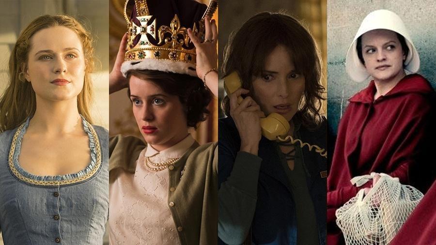 "Westworld", "The Crown", "Stranger Things" e "The Handmaid"s Tale" foram indicadas ao Emmy 2017 - Divulgação/Montagem UOL