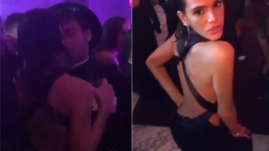 Neymar dança agarradinho com Bruna Marquezine, que rebola até o chão na festa do namorado - Montagem/Reprodução/Instagram