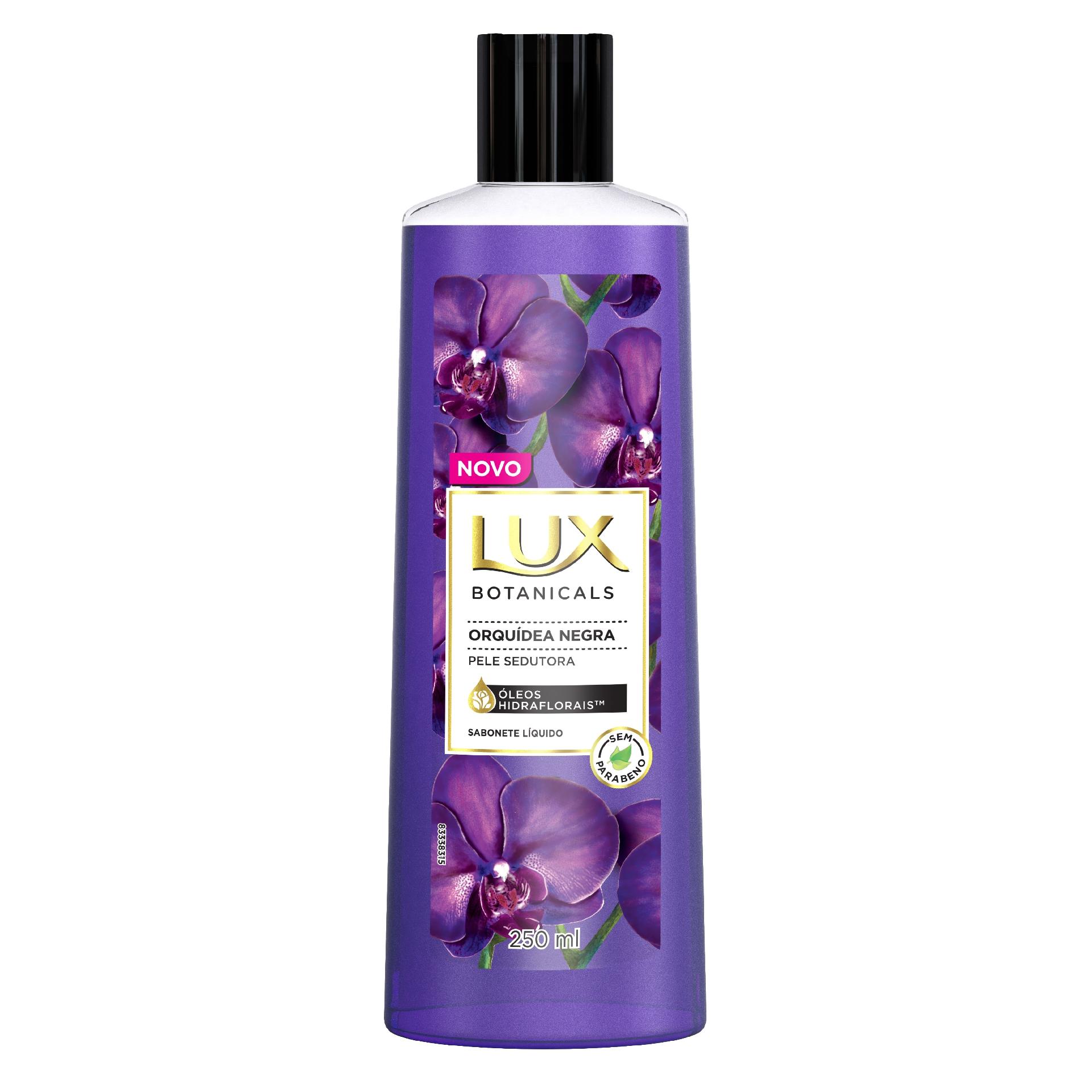 Sabonete líquido Orquídea Negra, R$ 5,77, Lux Botanicals, lux.com.br - Divulgação