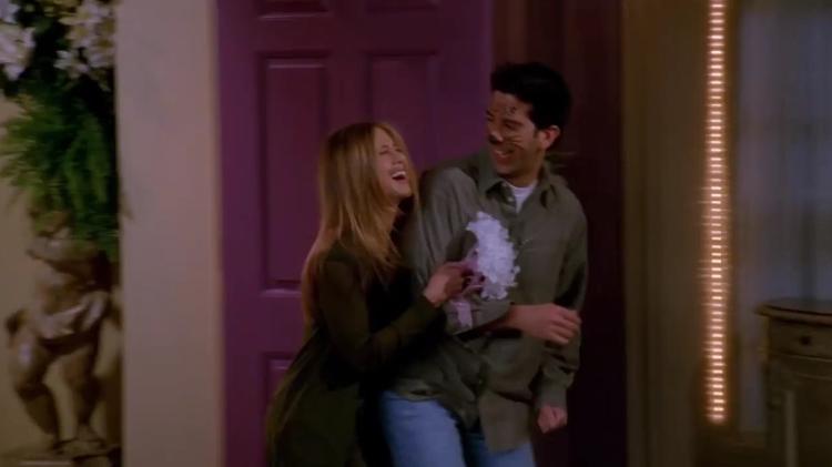 Ross e Rachel em cena de "Friends" - Reprodução - Reprodução