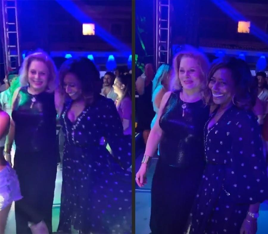 Vera Fischer e Gloria Maria dançaram bastante na festa de Anitta que contou com shows do Harmonia do Samba e É o Tchan - Reprodução/Instagram