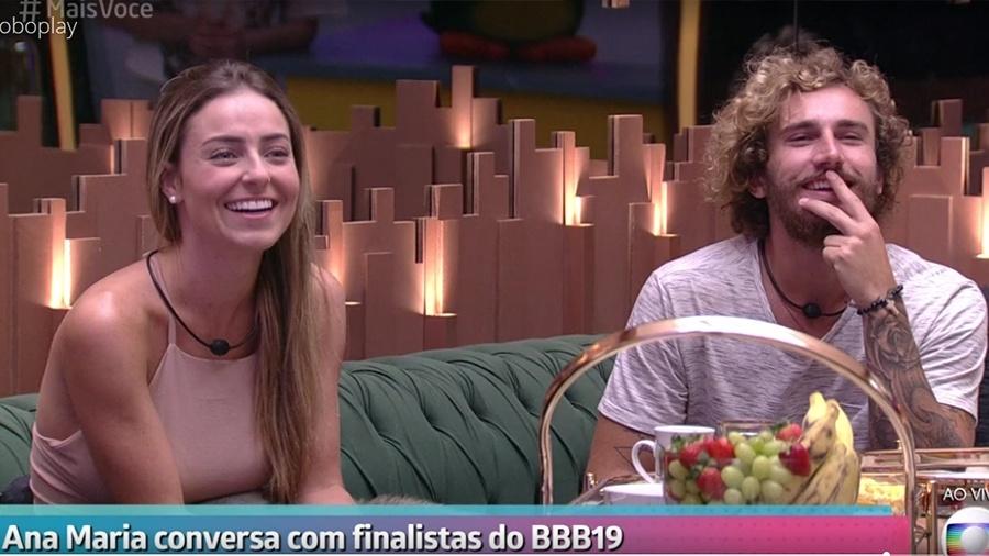 Finalistas Paula e Alan conversam com Ana Maria no "Mais Você" - Reprodução/Globo