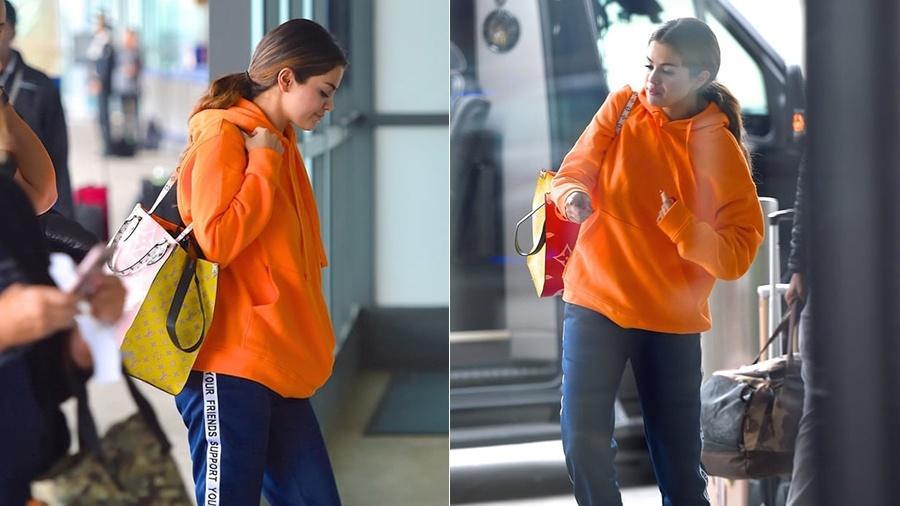 Com bolsa de luxo, Selena Gomez foi fotografada em aeroporto nos EUA - Getty Images / Robert Kamau