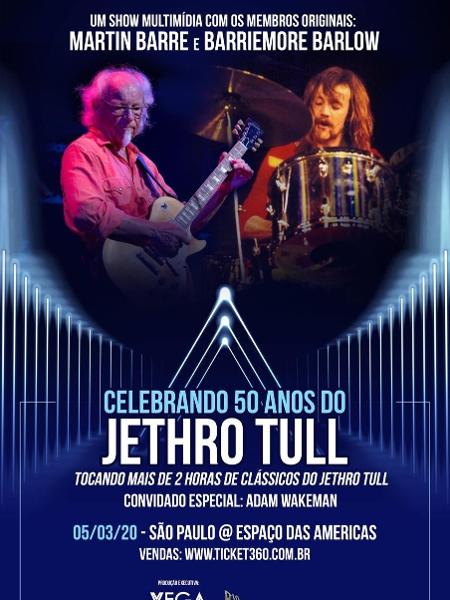 Pôster do Jethro Tull em SP - Divulgação - Divulgação