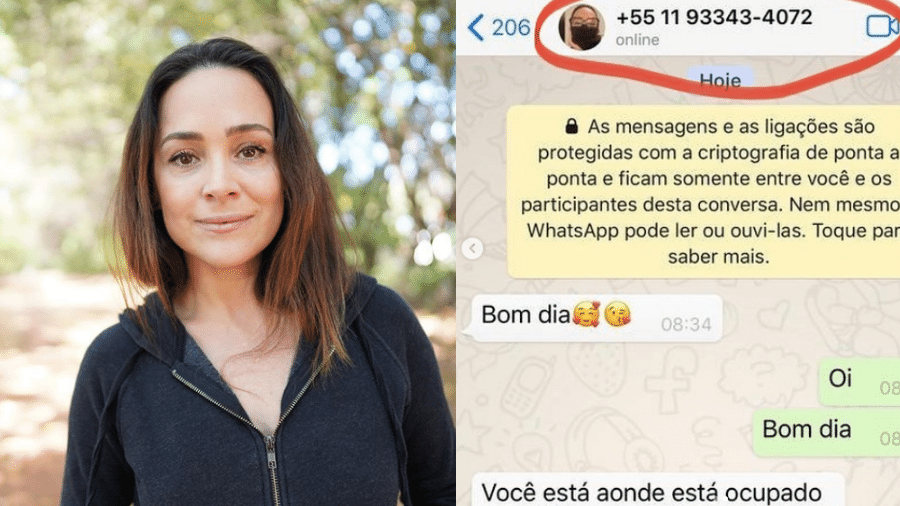 Gabriela Duarte compartilhou print de golpista usando sua foto e nome no WhatsApp - Reprodução/Instagram/@gabidu