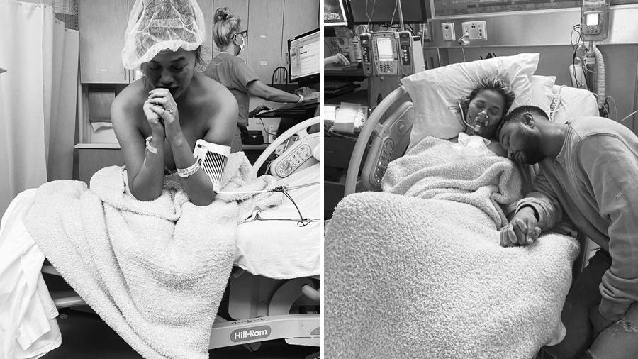 Chrissy Teigen e John Legend em hospital após perda de bebê - Reprodução/Instagram