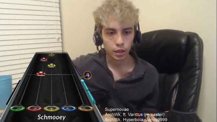 Schmooey, streamer de Guitar Hero - Reprodução/YouTube - Reprodução/YouTube