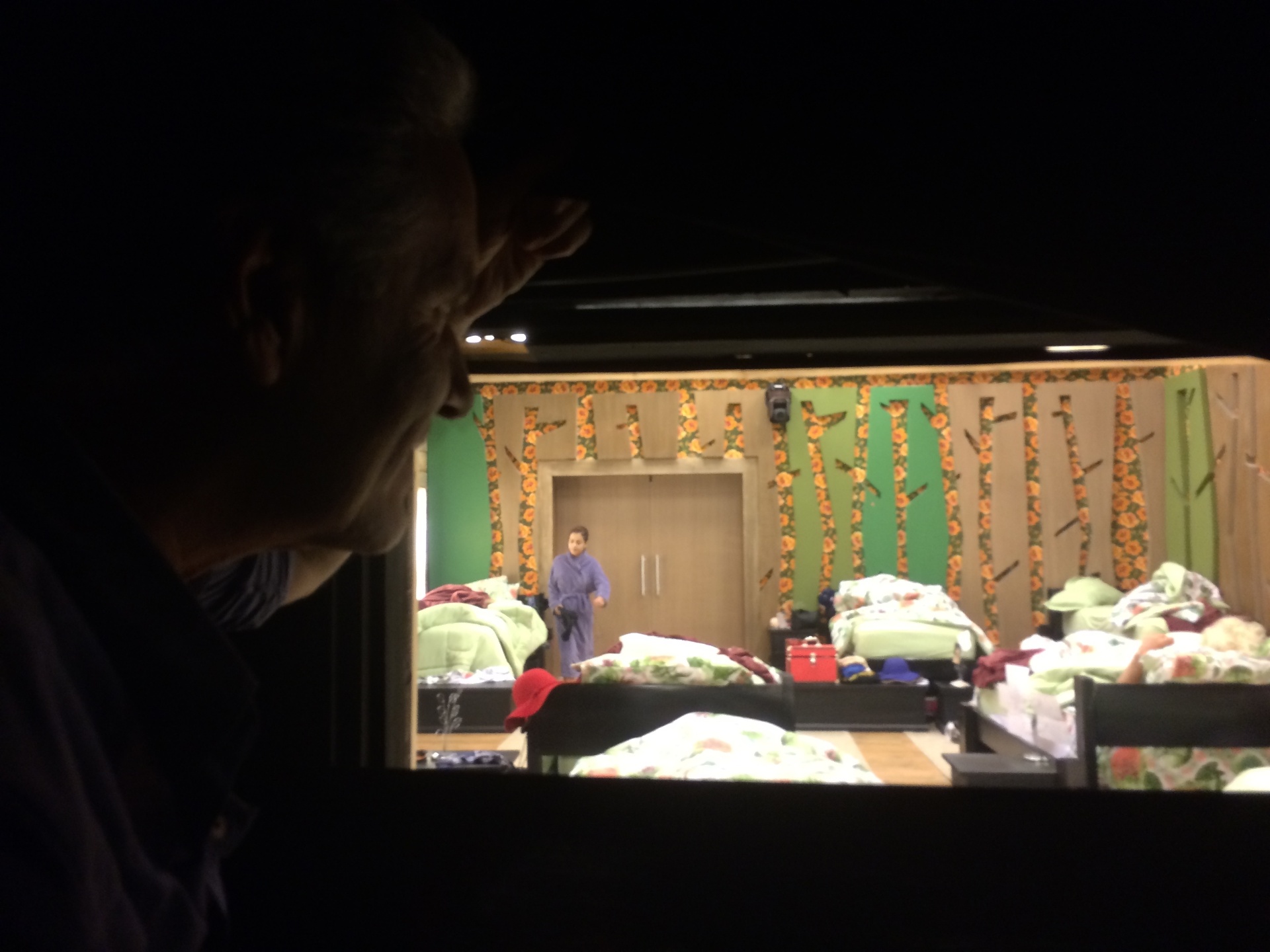 Roberto Justus observa os peões no quarto através do espelho - Felipe Pinheiro/UOL