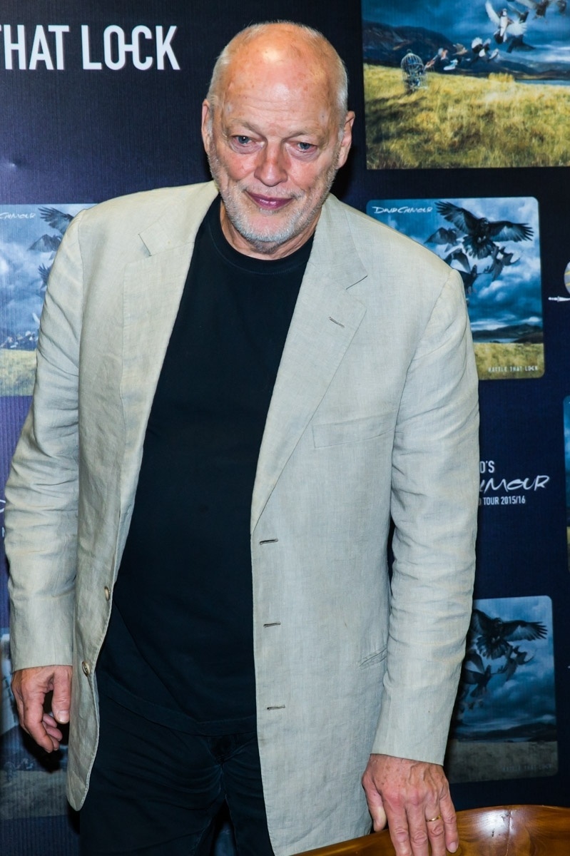 10.dez.2015 - Ex-guitarrista e vocalista da lendária banda Pink Floyd, David Gilmour conversa com jornalistas no Allianz Parque, em São Paulo, onde fará dois shows da turnê "Rattle that Lock" - Manuela Scarpa/Brazil News